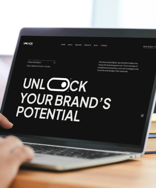 Free Person Working on Laptop Website Mockup